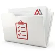 Compliance audit documents in a white folder with a clipboard symbol and the MAXCORP logo