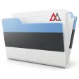 Estonia gambling licence documents in a folder with the Estonian flag and the MAXCORP logo