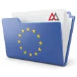 Payment Institution licence documents in a folder with the EU flag and the MAXCORP logo