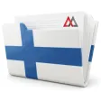 Finnish company formation documents in a folder with the Finnish flag and the MAXCORP logo
