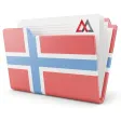 Norwegian company formation documents in a folder with the Norwegian flag and the MAXCORP logo
